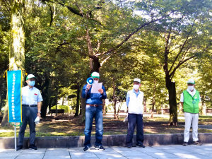 今年も広島平和記念公園一斉清掃を行いました