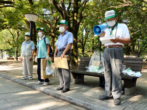 今年も広島平和記念公園一斉清掃を行いました